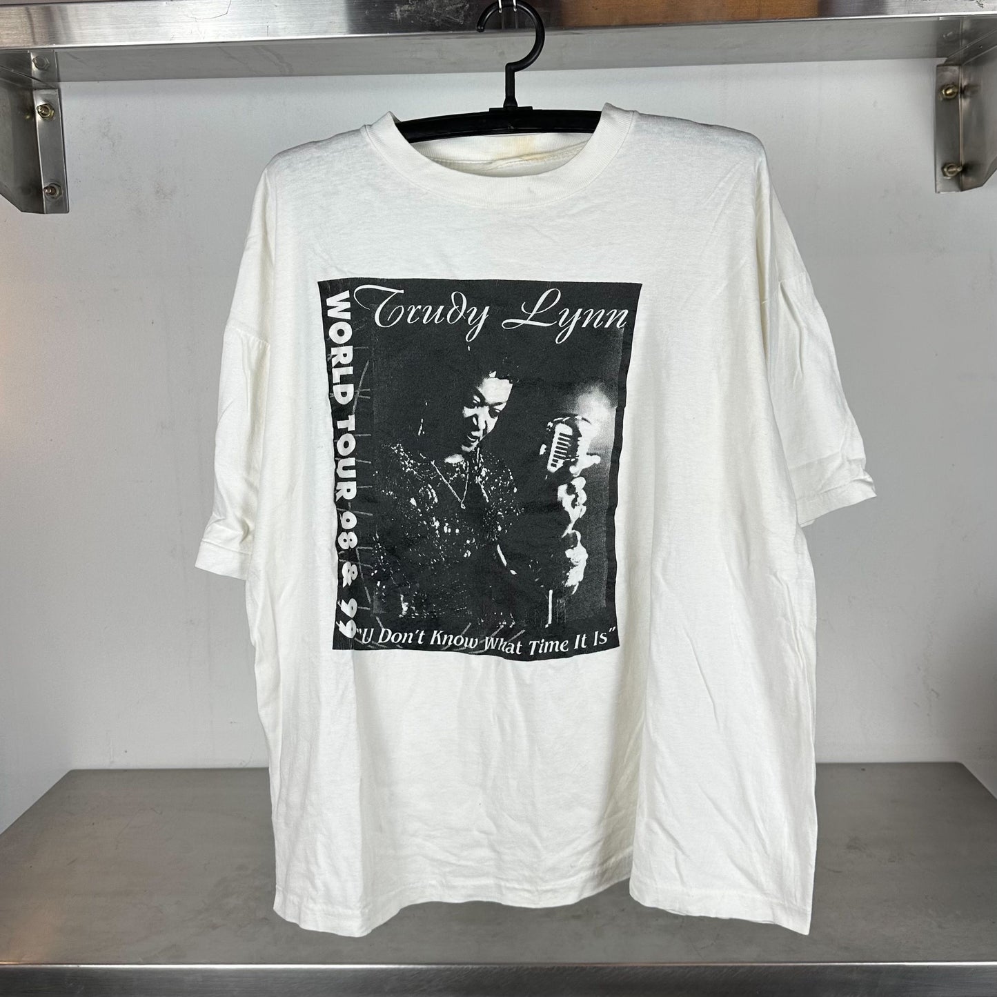 1999 Trudy Lynn U Don’t Know What Time It Is World Tour Concert Promo single stitch T-shirt