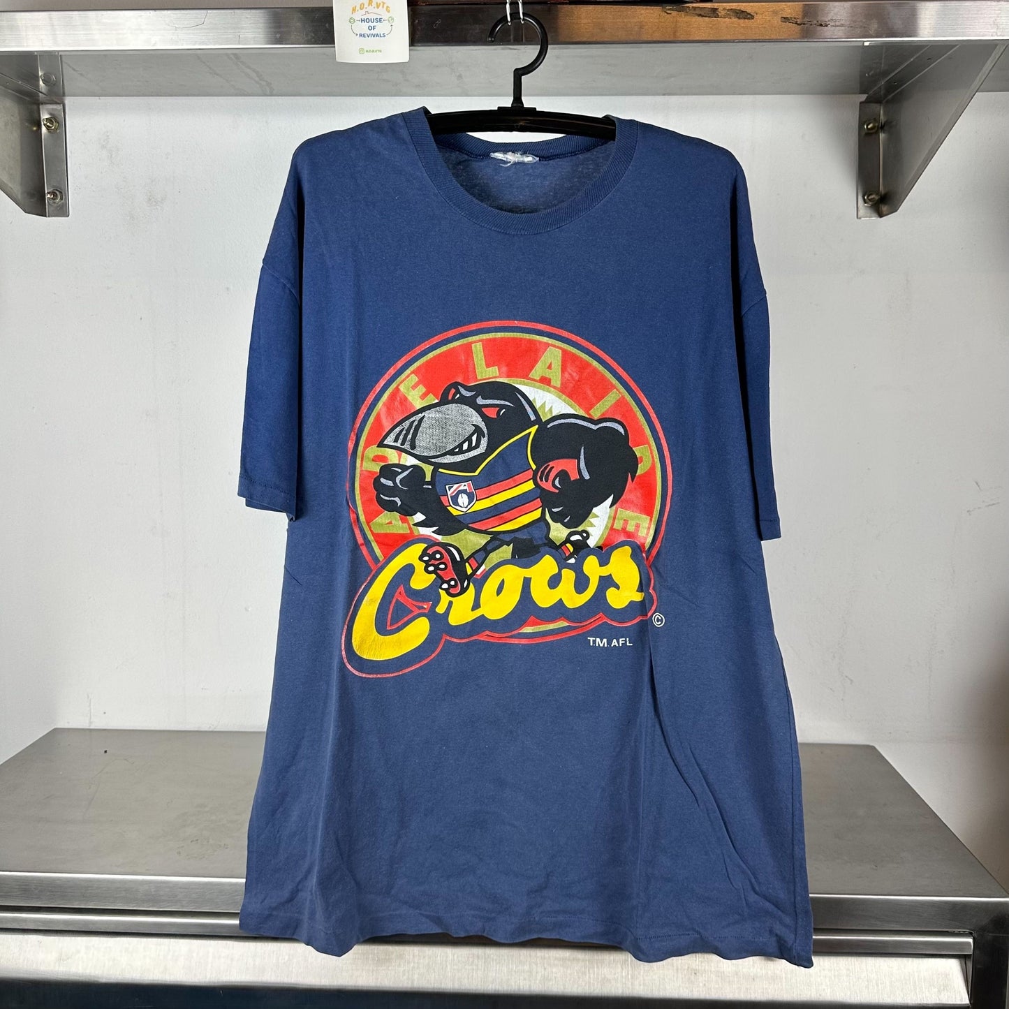 Vintage 90s Adelaide Crows Australia Football AFL XL single stitch T-shirt