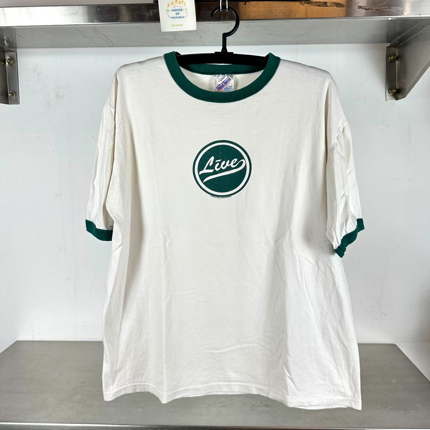 Vintage 1995 Live American Rock Band XL Single stitch T-shirt