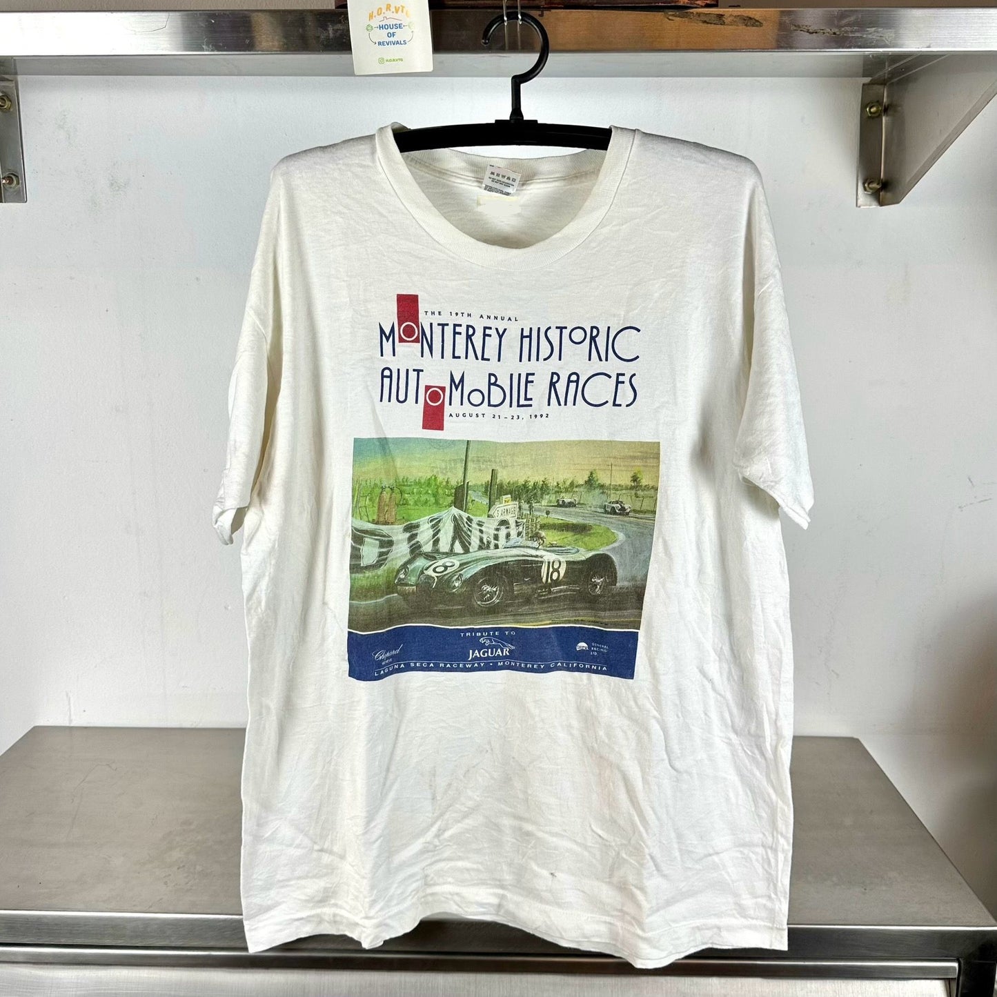 Vintage 1992 Jaguar Monterey Automobile Races Laguna Seca XL single stitch T-shirt