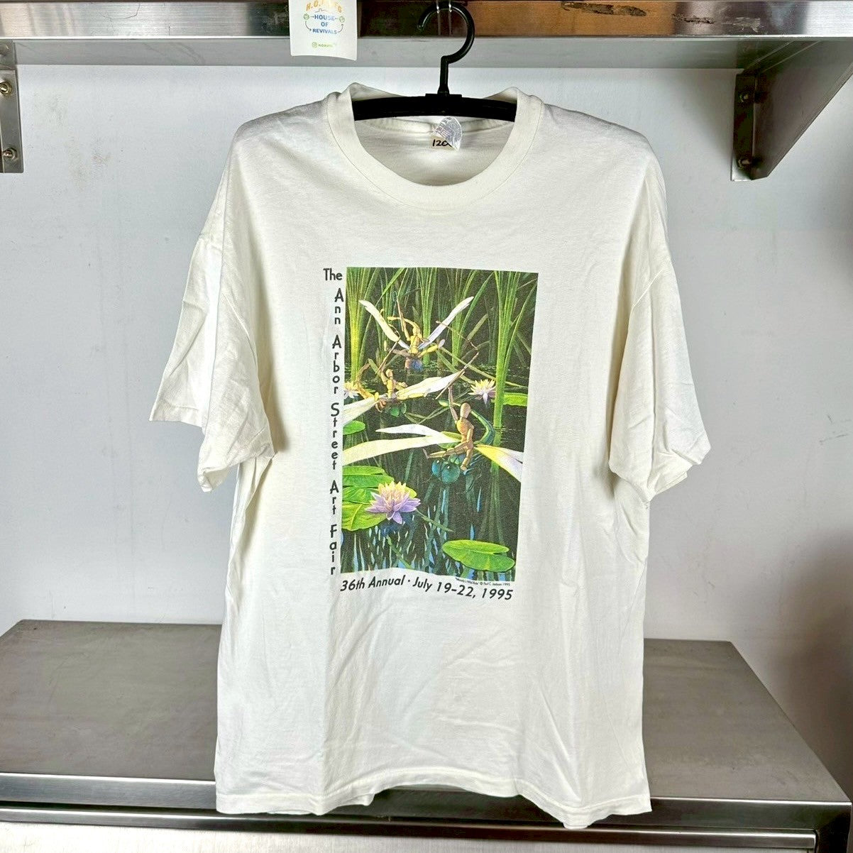 Vintage 1995 Woody's Wild Ride Ann Arbor Street Art Fair XL Single Stitch T-shirt
