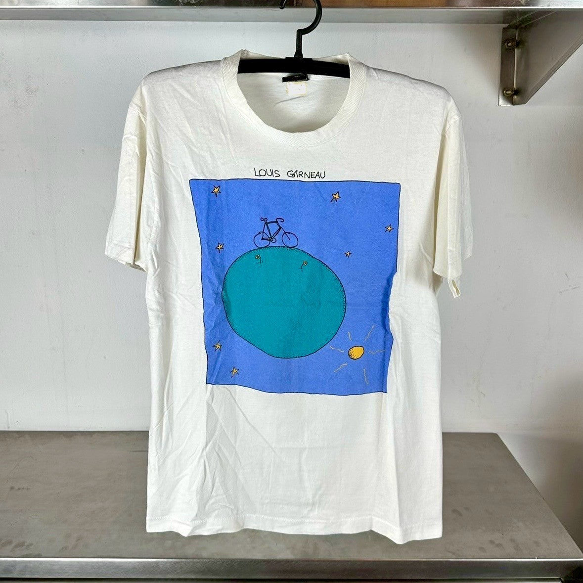 Vintage 90s Louis Garneau Bicycle Artwork T-shirt