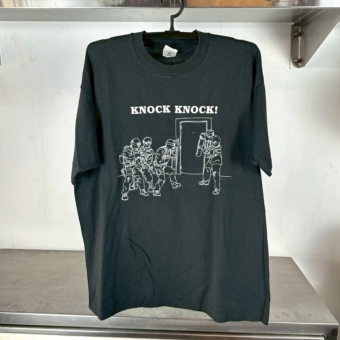 Vintage 90s Knock Knock Swat Team Artwork T-shirt