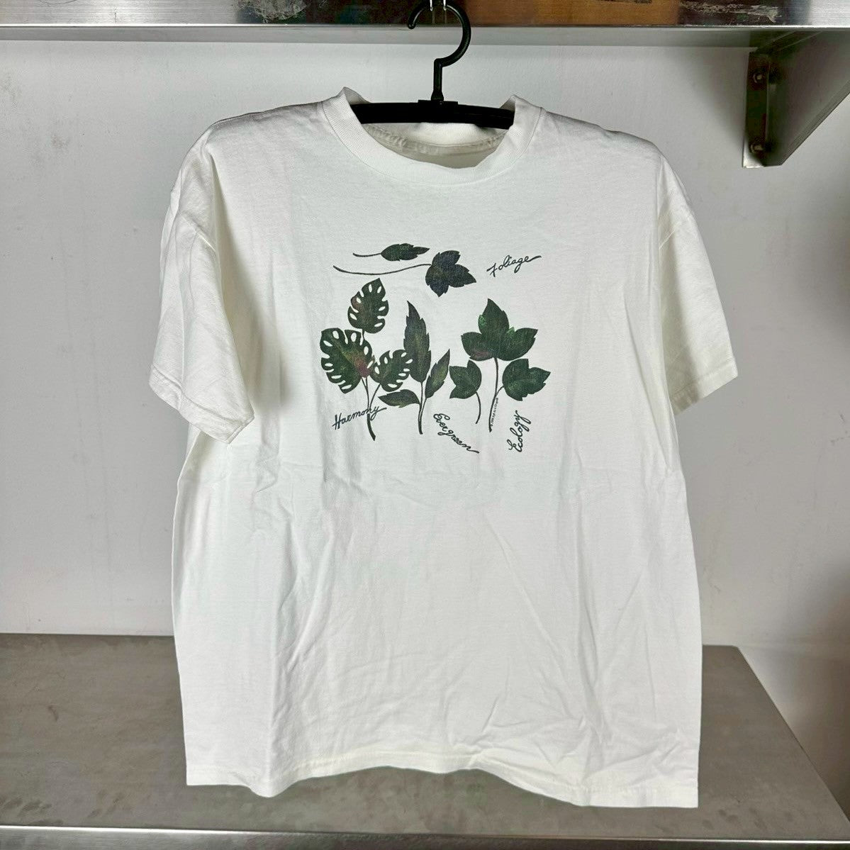 Vintage 1998 Plants Leaves Name Nature Graphic T-shirt