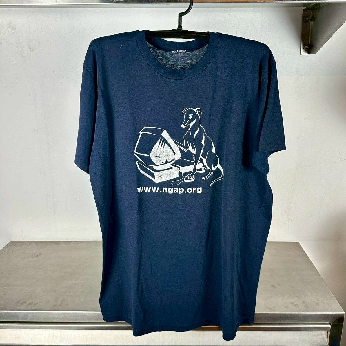 Vintage 1998 NGAP Greyhound Adoption Program Dog T-shirt