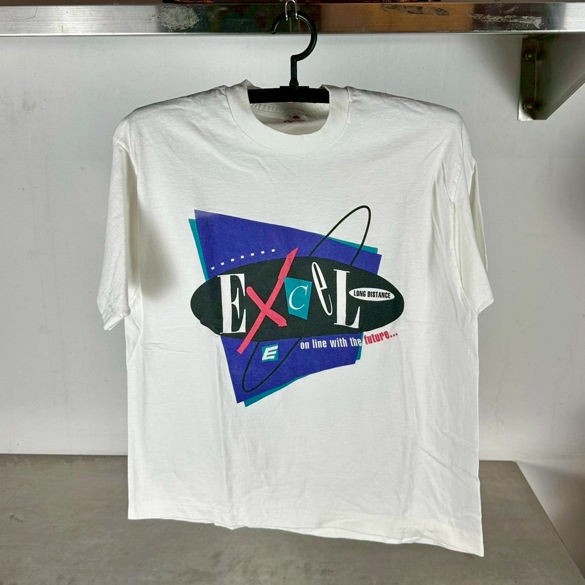 Vintage 90s Microsoft Excel On Line with the Future Promo T-shirt