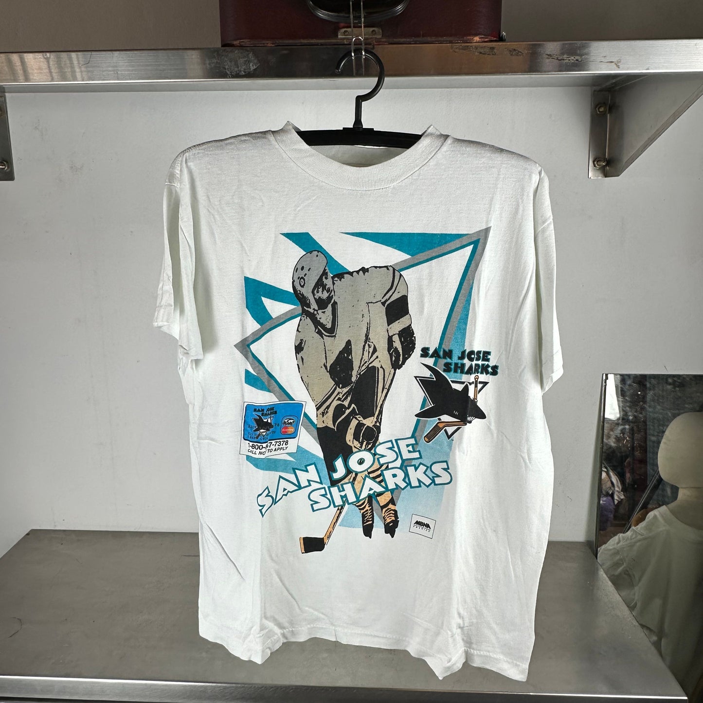Vintage 90s San Jose Sharks Mastercard NHL Promo T-shirt