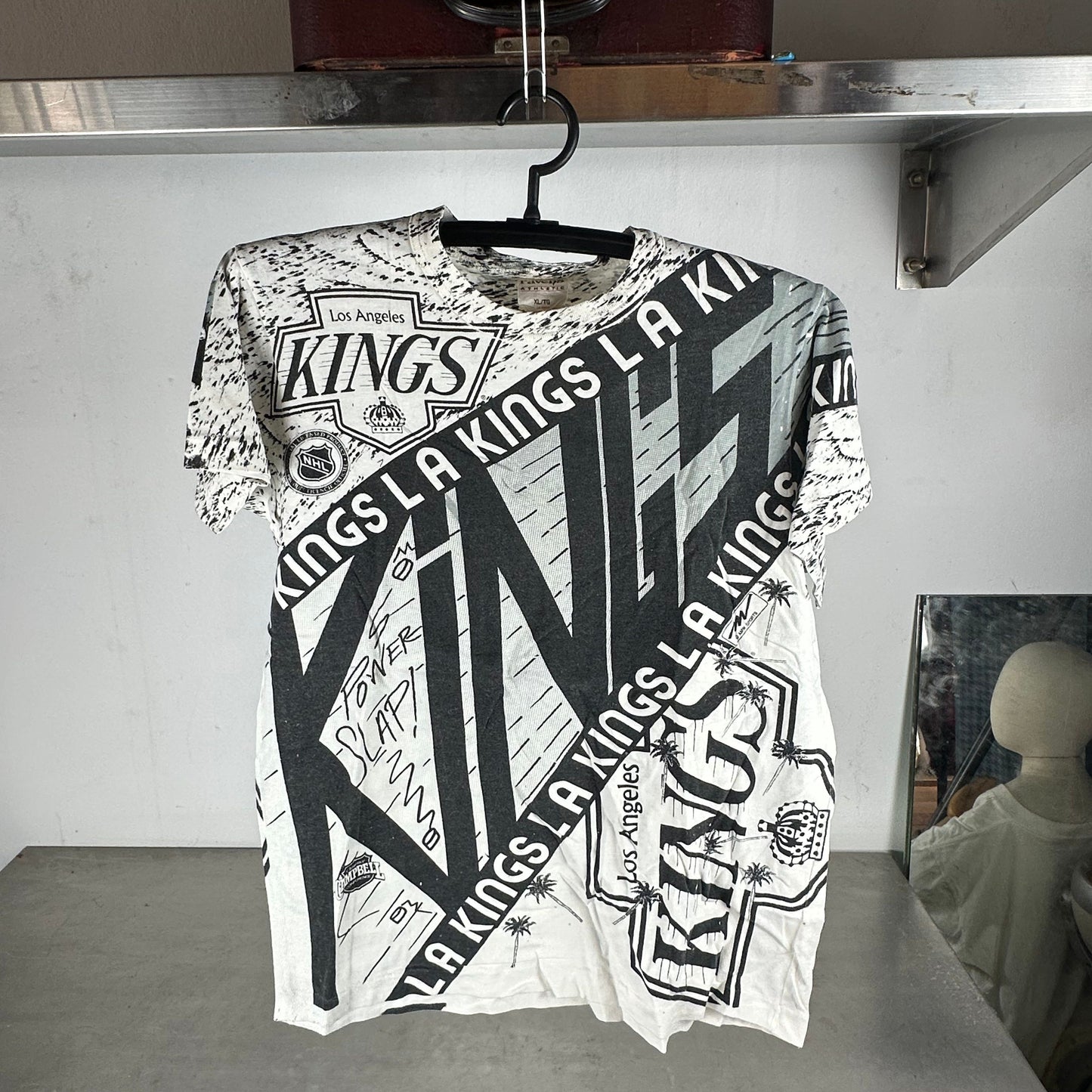 Vintage 90s LA Kings All Over Print AOP NHL T-shirt