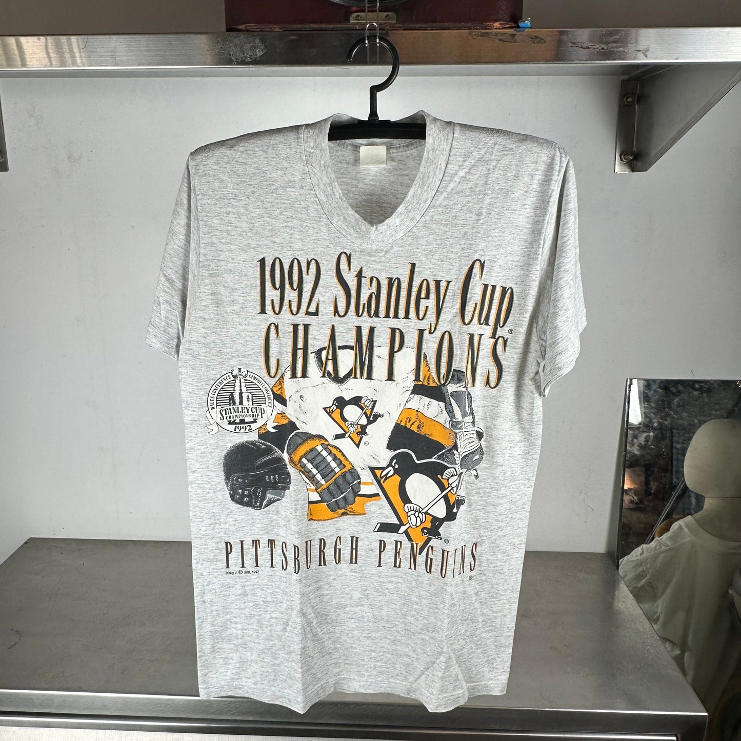 Vintage 1992 Pittsburgh Pirates Stanley Cup Champions NHL T-shirt