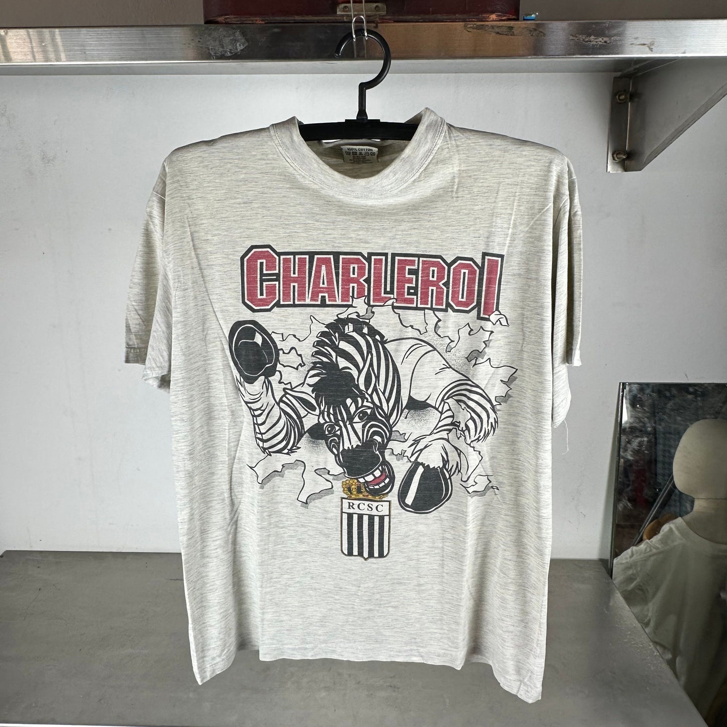 Vintage 90s Royal Charleroi SC Soccer Breakthrough Nutmeg T-shirt