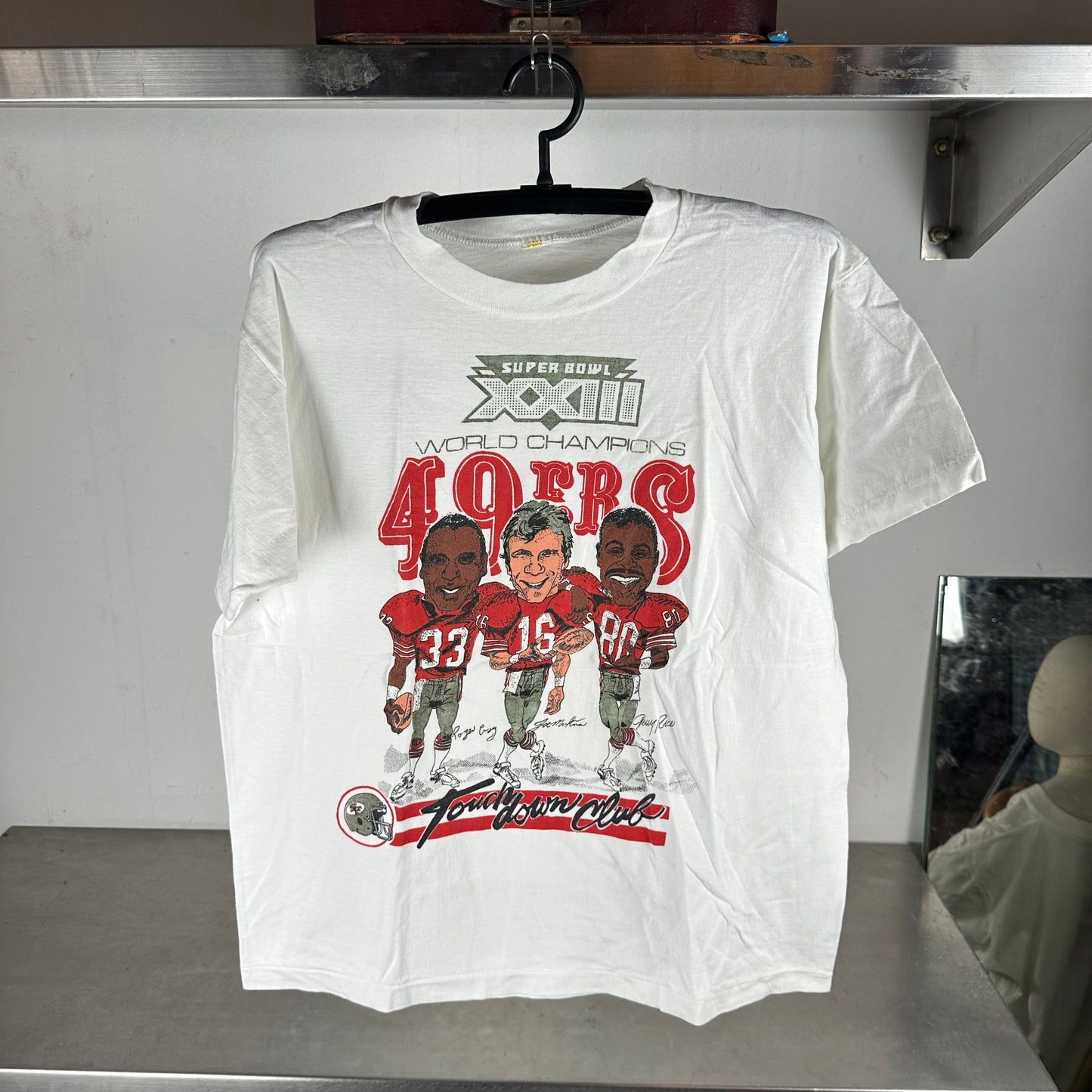 Vintage 1988 San Francisco 49ers Touchdown Club NFL Caricature T-shirt
