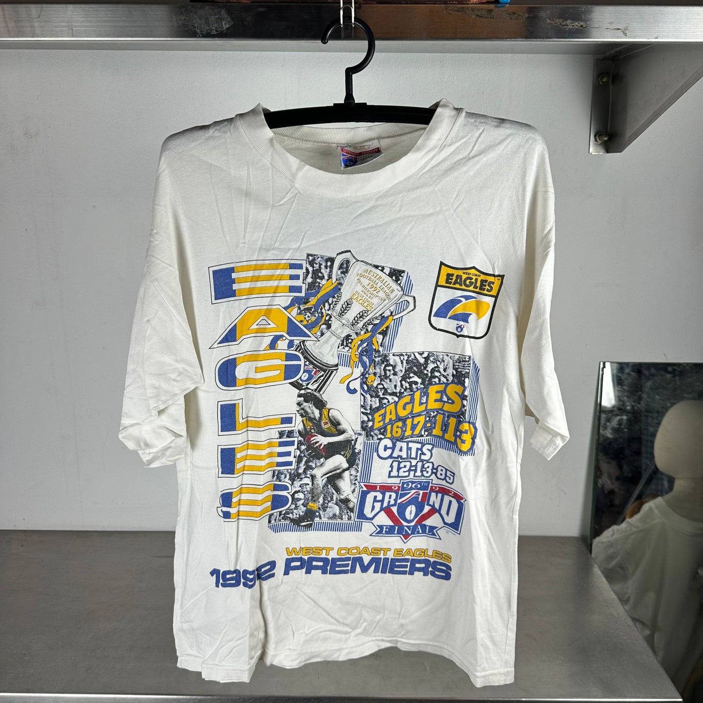 Vintage 1992 West Coast Eagles AFL Premiers Grand Final T-shirt