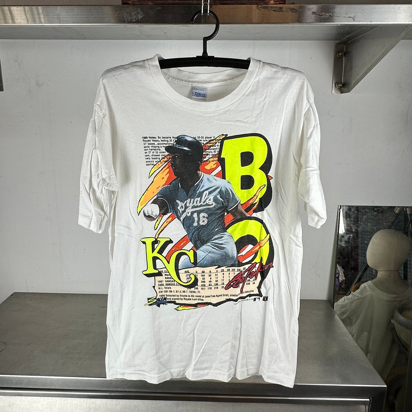 Vintage 1990 Bo Jackson Kansas City Royals MLB Salem Sportswear T-shirt