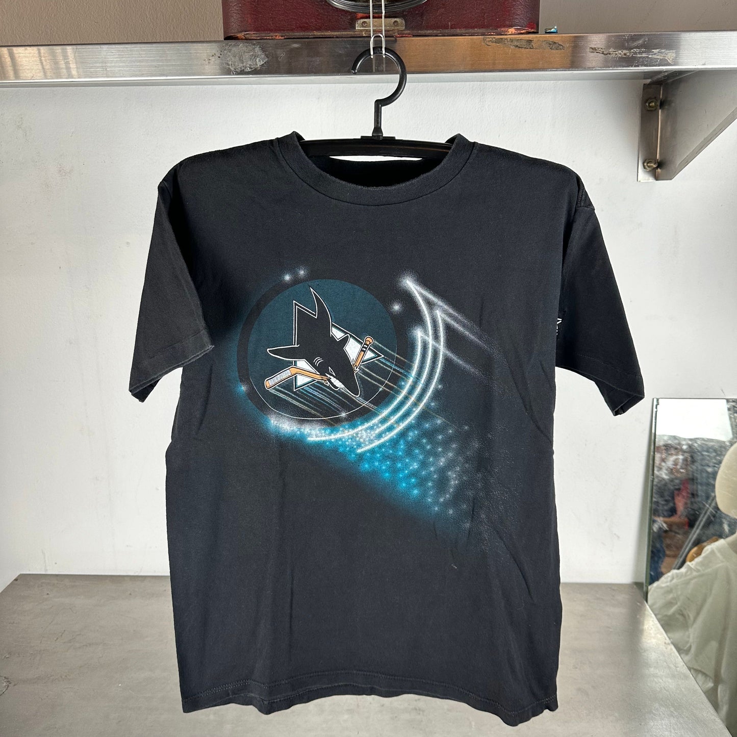 Vintage 90s San Jose Sharks NHL Starter Graphic Large T-Shirt