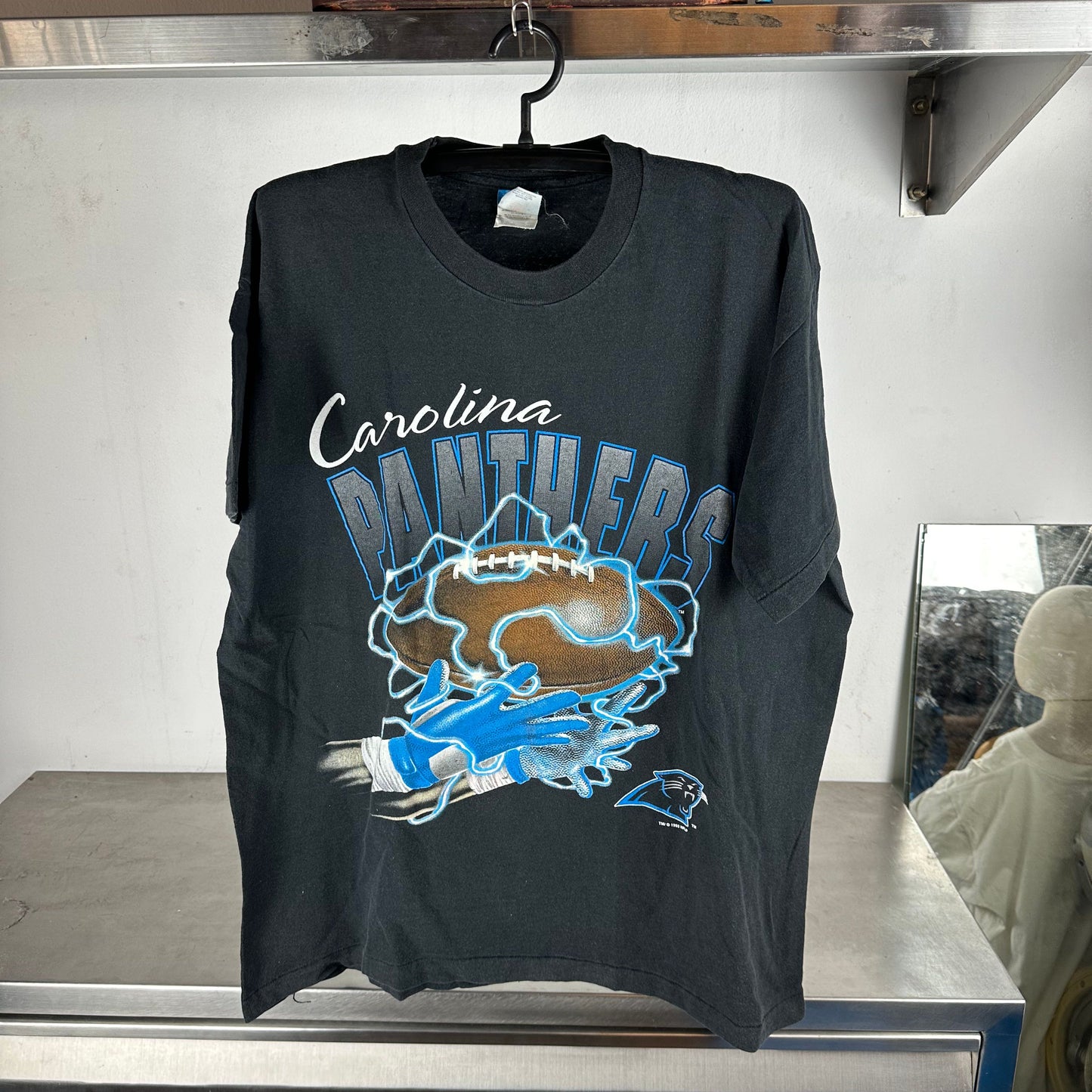 Vintage 1995 Carolina Panthers Lightning NFL XL T-Shirt