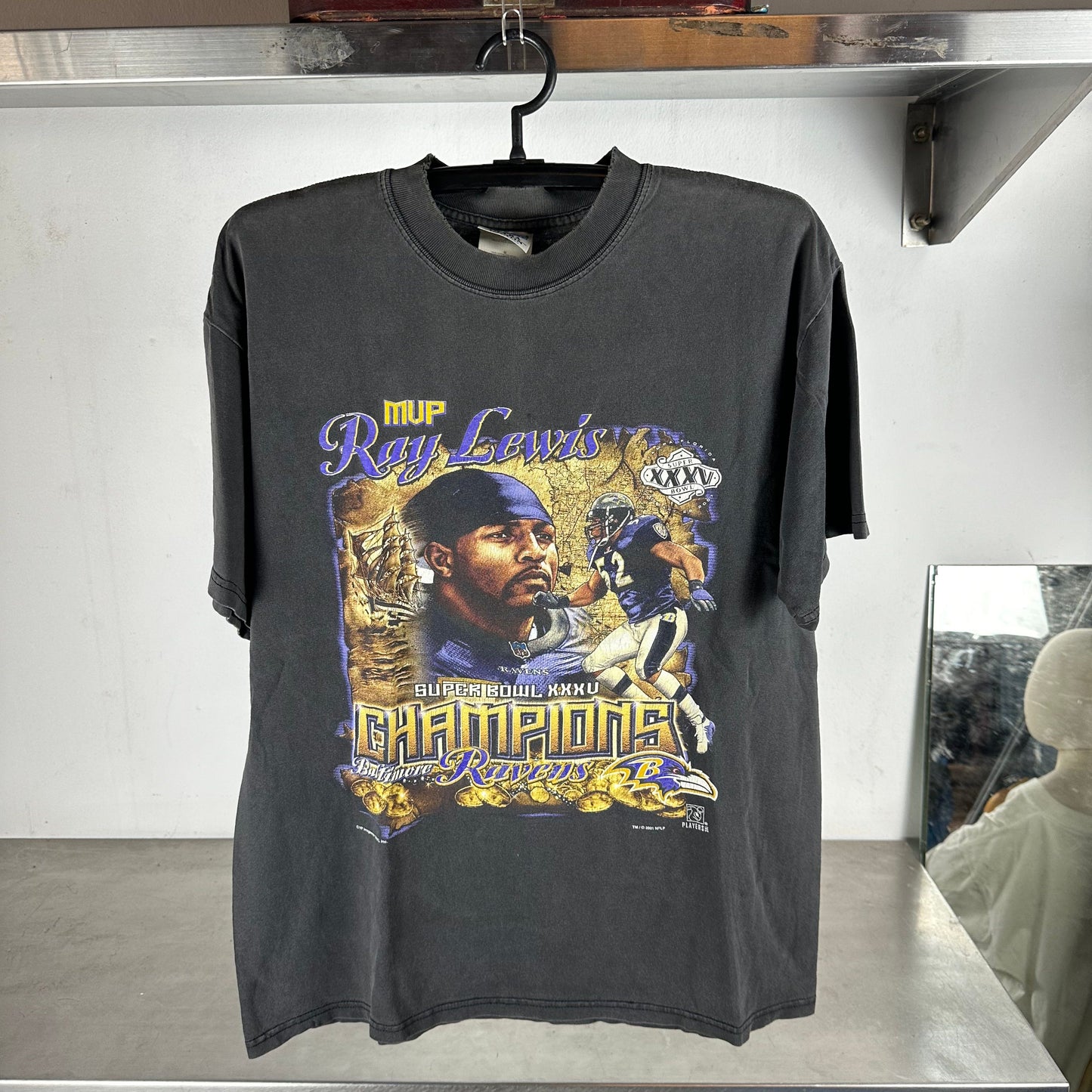 Vintage 2001 Ray Lewis Baltimore Ravens NFL MVP T-Shirt