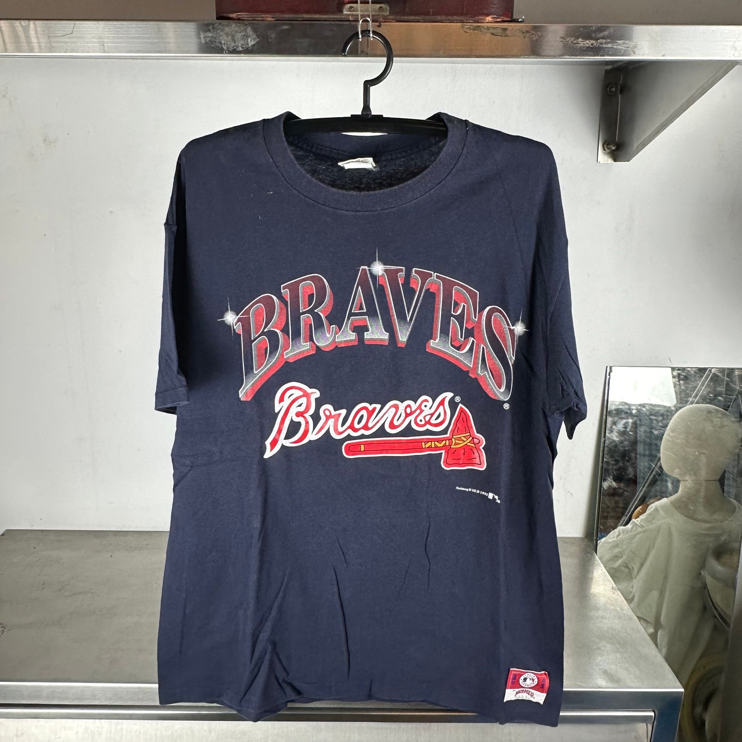 Vintage 1993 Atlanta Braves MLB Nutmeg XL T-Shirt
