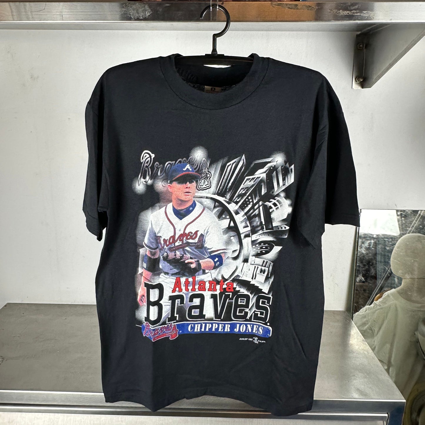 Vintage 1999 Chipper Jones Atlanta Braves MLB Deadstock Large T-Shirt