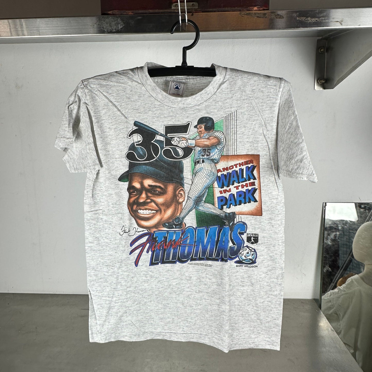 Vintage 90s Frank Thomas Chicago White Sox MLB Caricature T-Shirt
