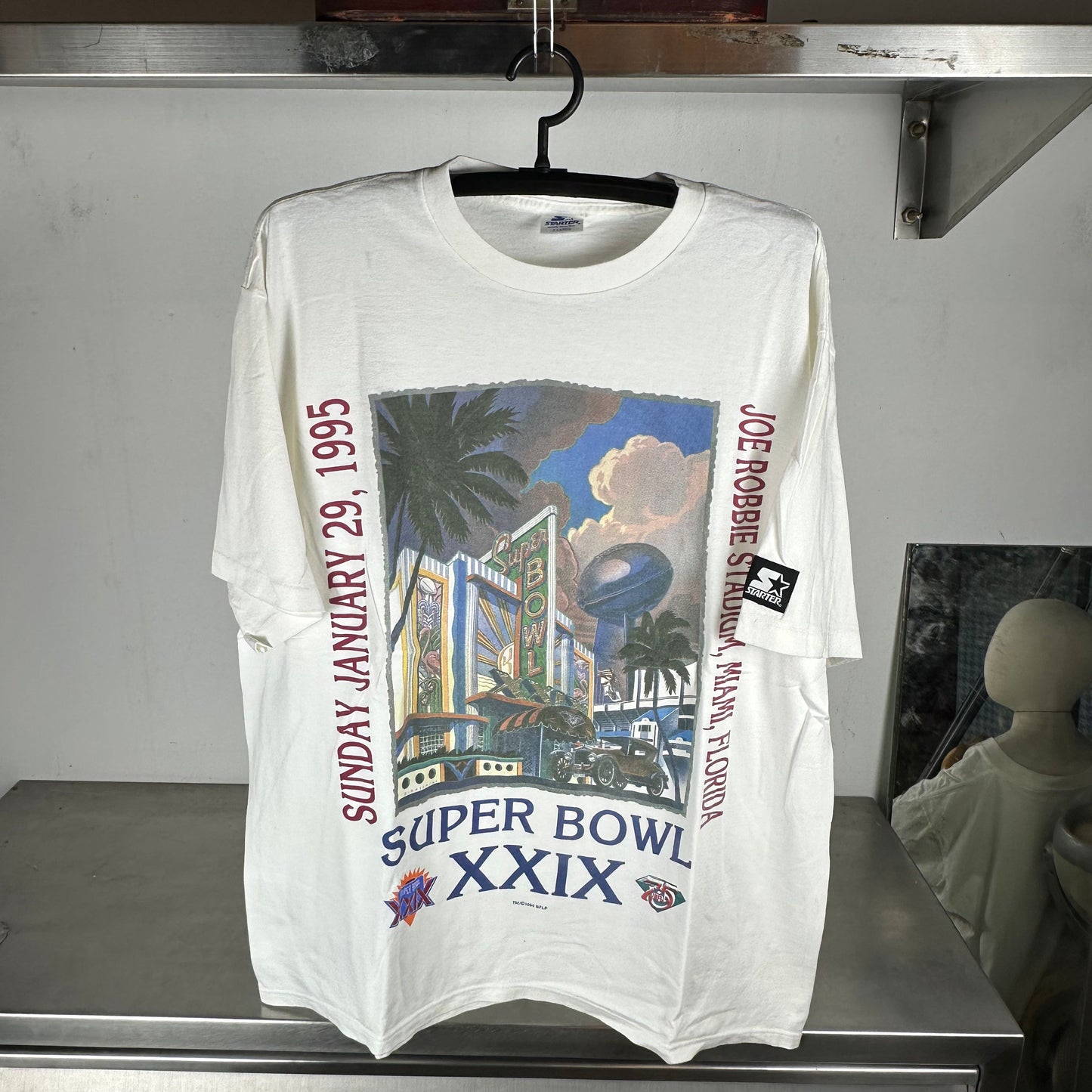 Vintage 1995 NFL Super Bowl XXIX Starter Graphic XL T-Shirt