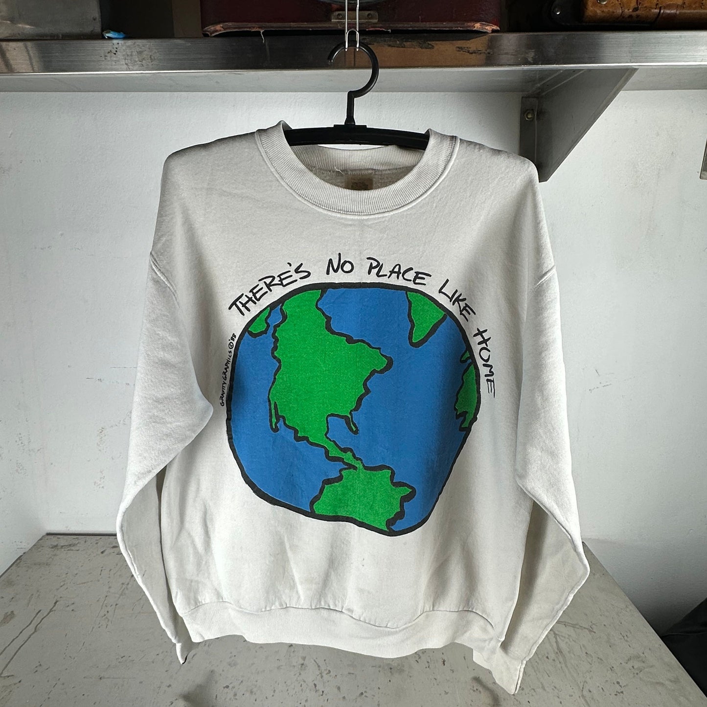 Vintage 1988 There's No Place Like Home Earth Graphic Sweatshirt