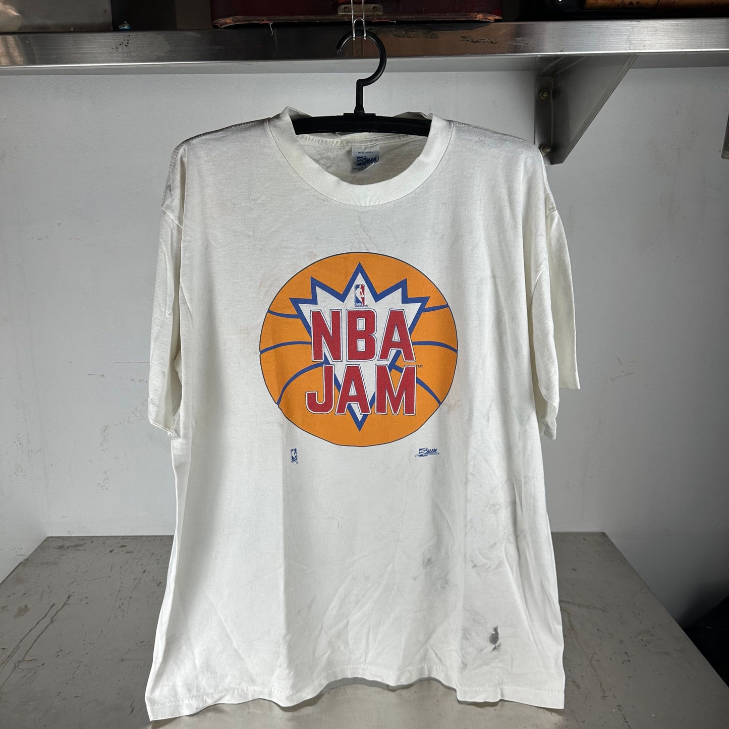 Vintage 90s NBA Jam Video Game Salem Sportswear Graphic Promo T-shirt