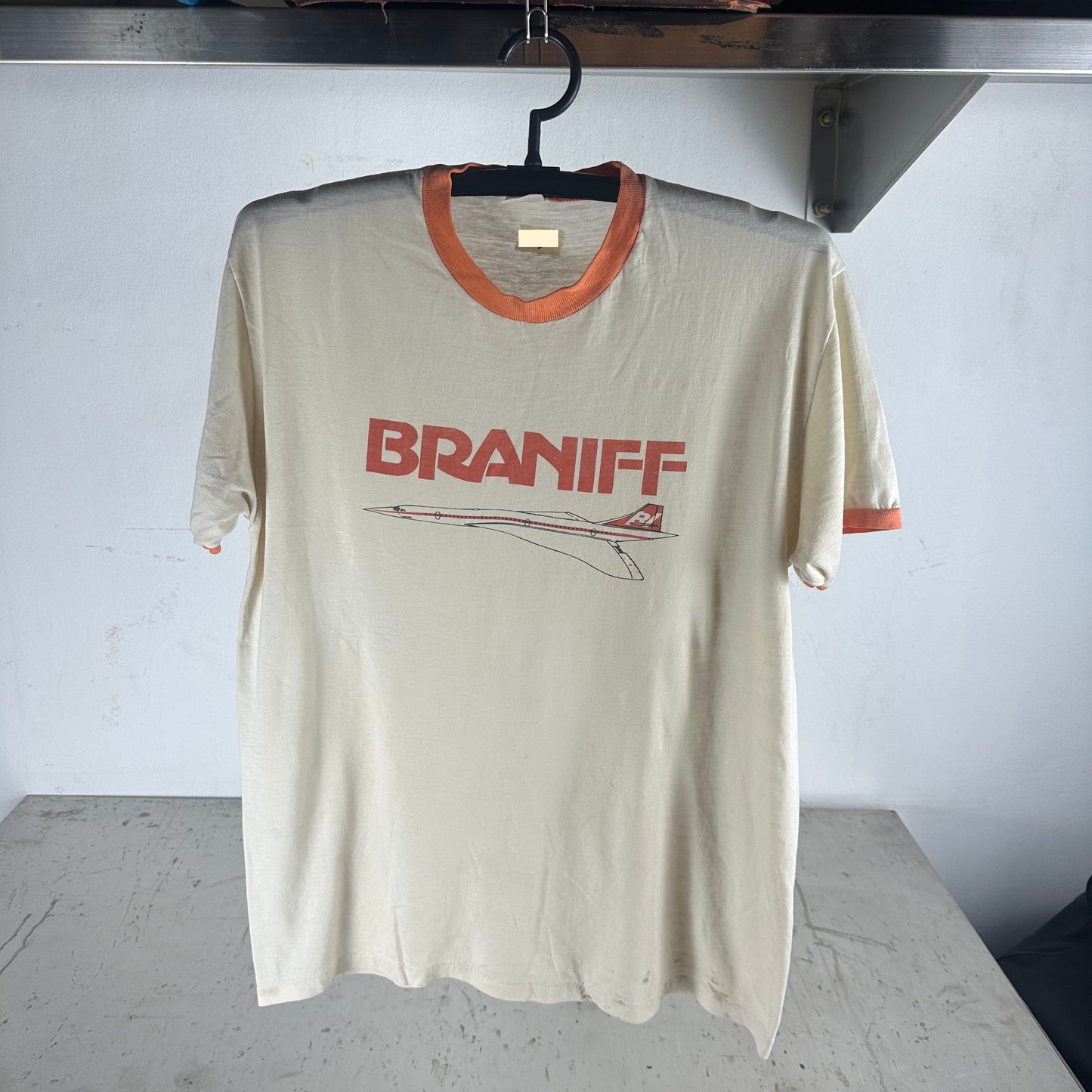Vintage 1960's - 1980's Braniff Airways Plane Graphic T-shirt