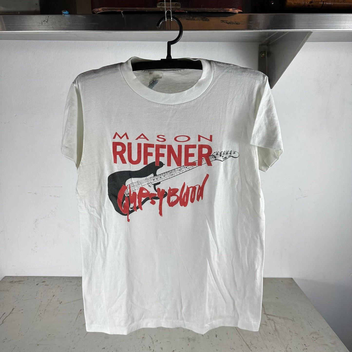 Vintage 80s Mason Ruffner Gypsy Blood Blues Rock Guitarist T-shirt