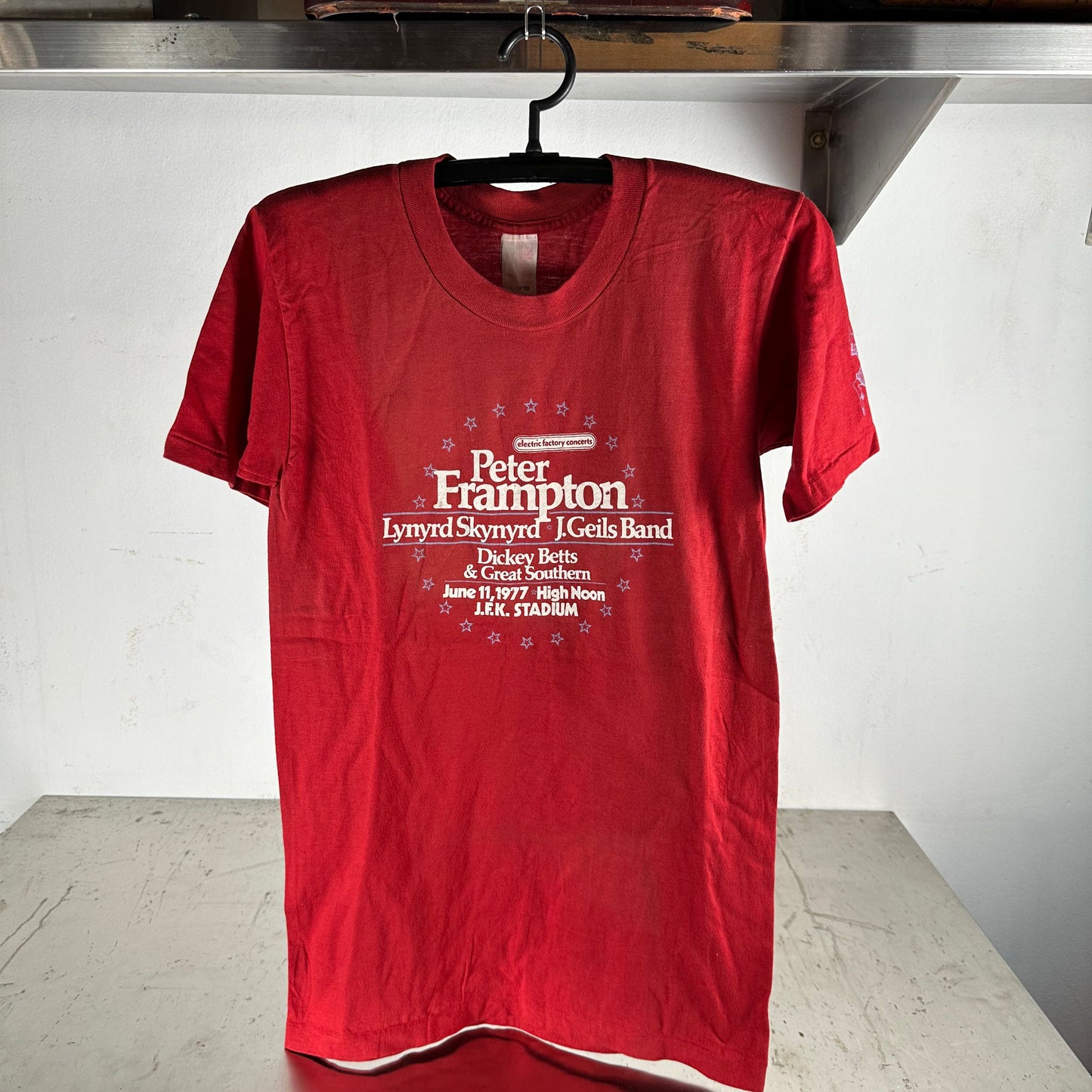 Vintage 1977 Peter Frampton Lynyrd Skynyrd J. Geils Band Concert T-shirt