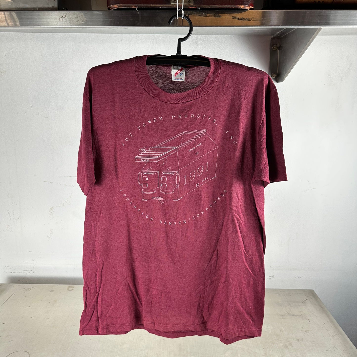 Vintage 1991 Joy Power Products Isolation Damper Condenser T-shirt