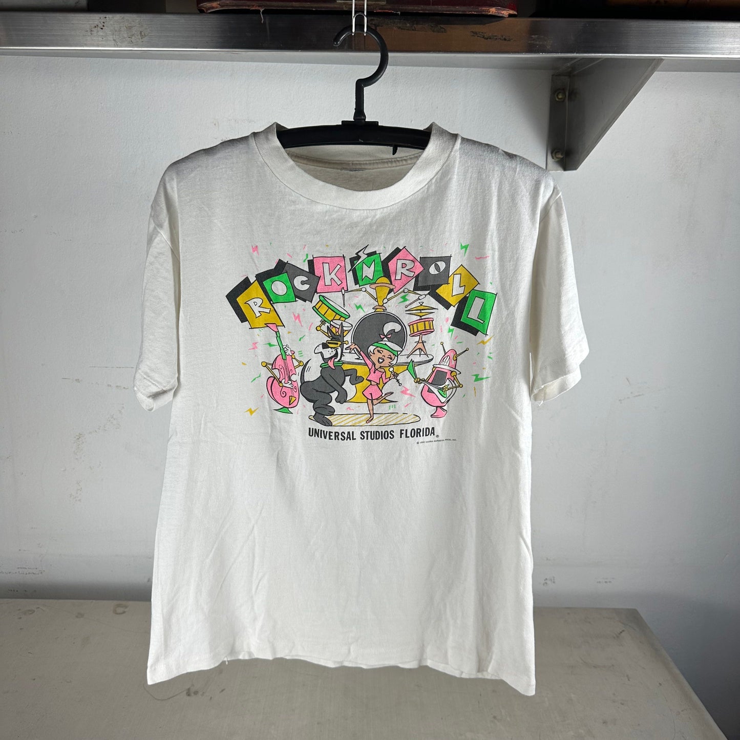 Vintage 1990 Jetsons Family Universal Studios Rock N Roll T-Shirt