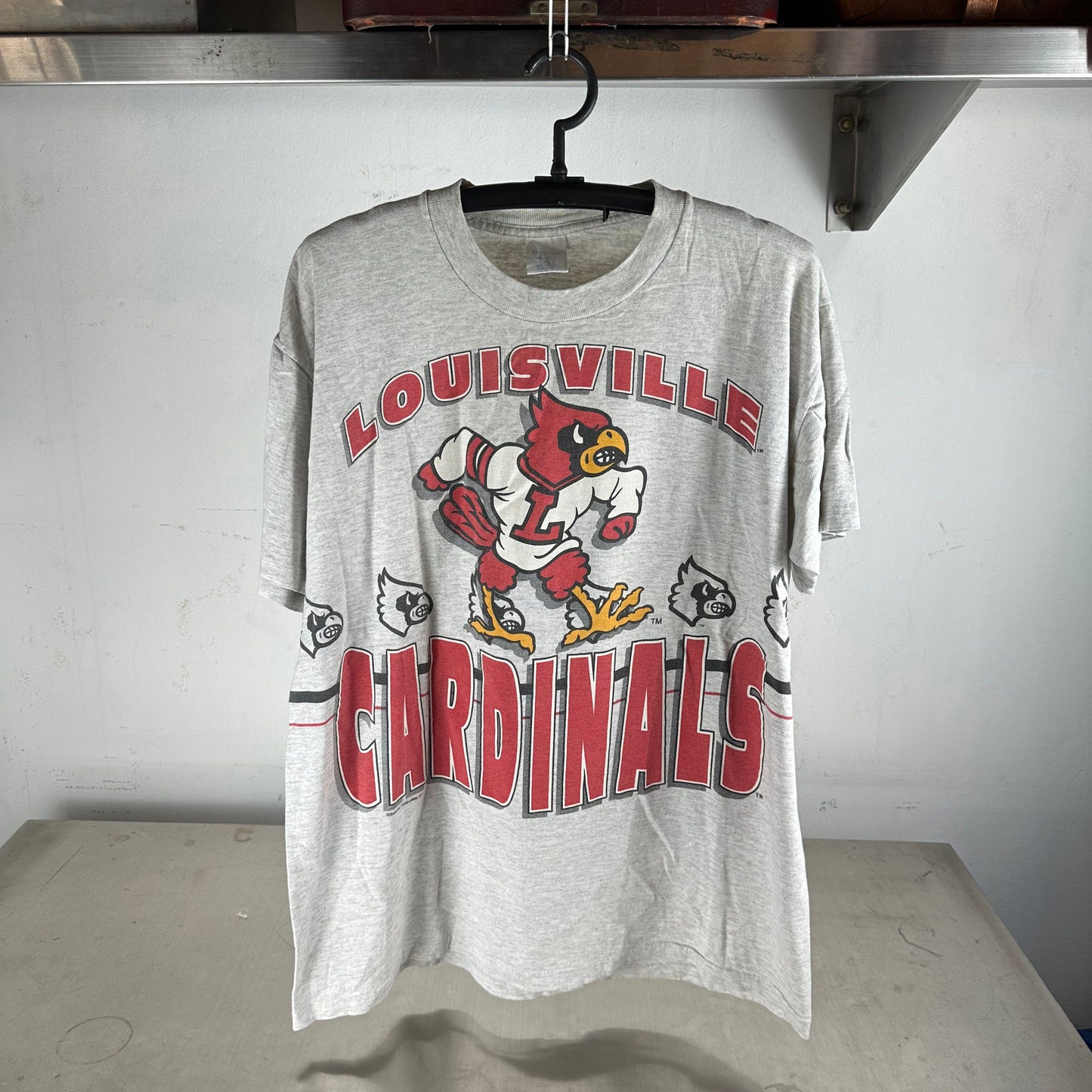 Vintage 90s Louisville Cardinals NCAA Double Sided Graphic T-Shirt