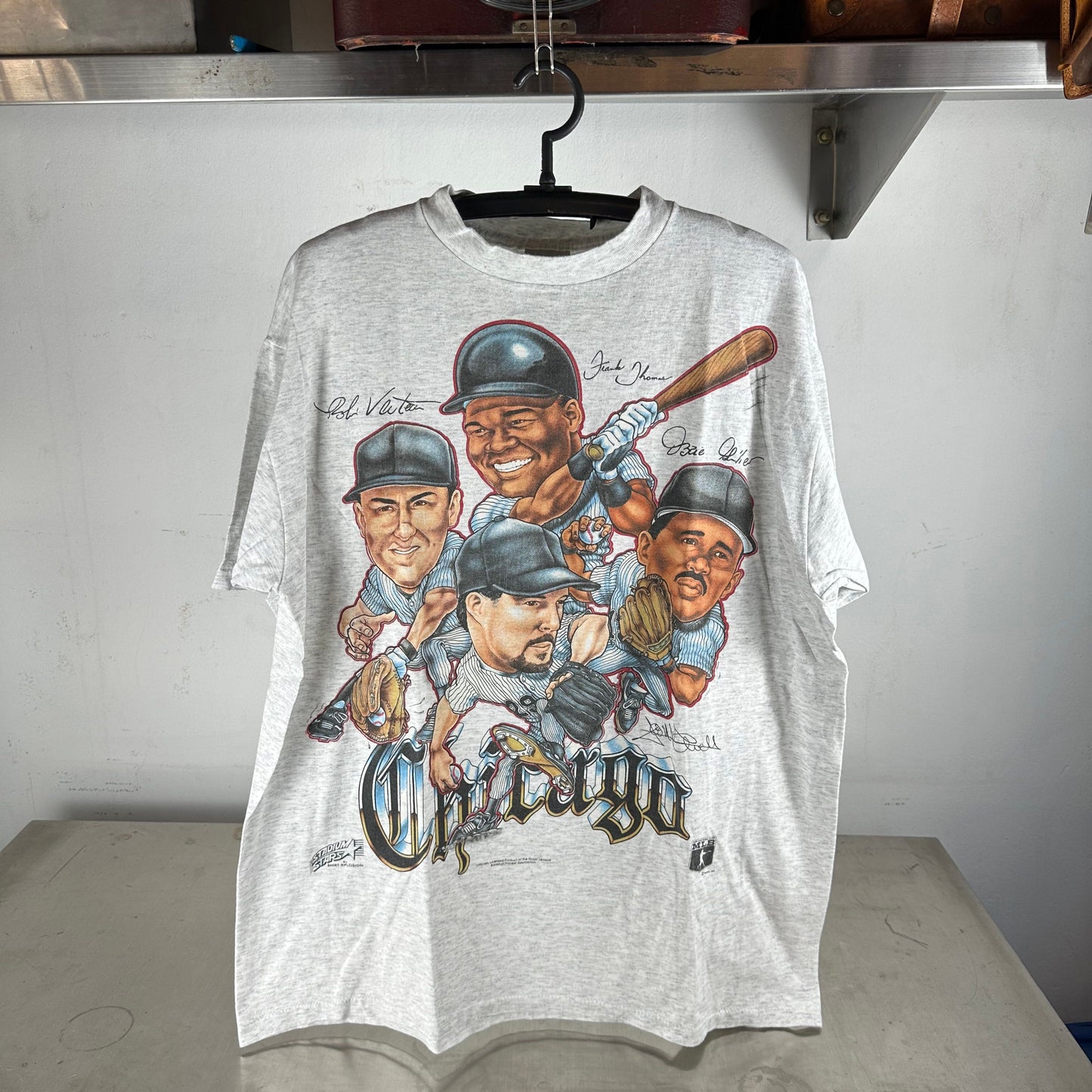 Vintage 90s Chicago White Sox MLB Baseball Caricature T-Shirt