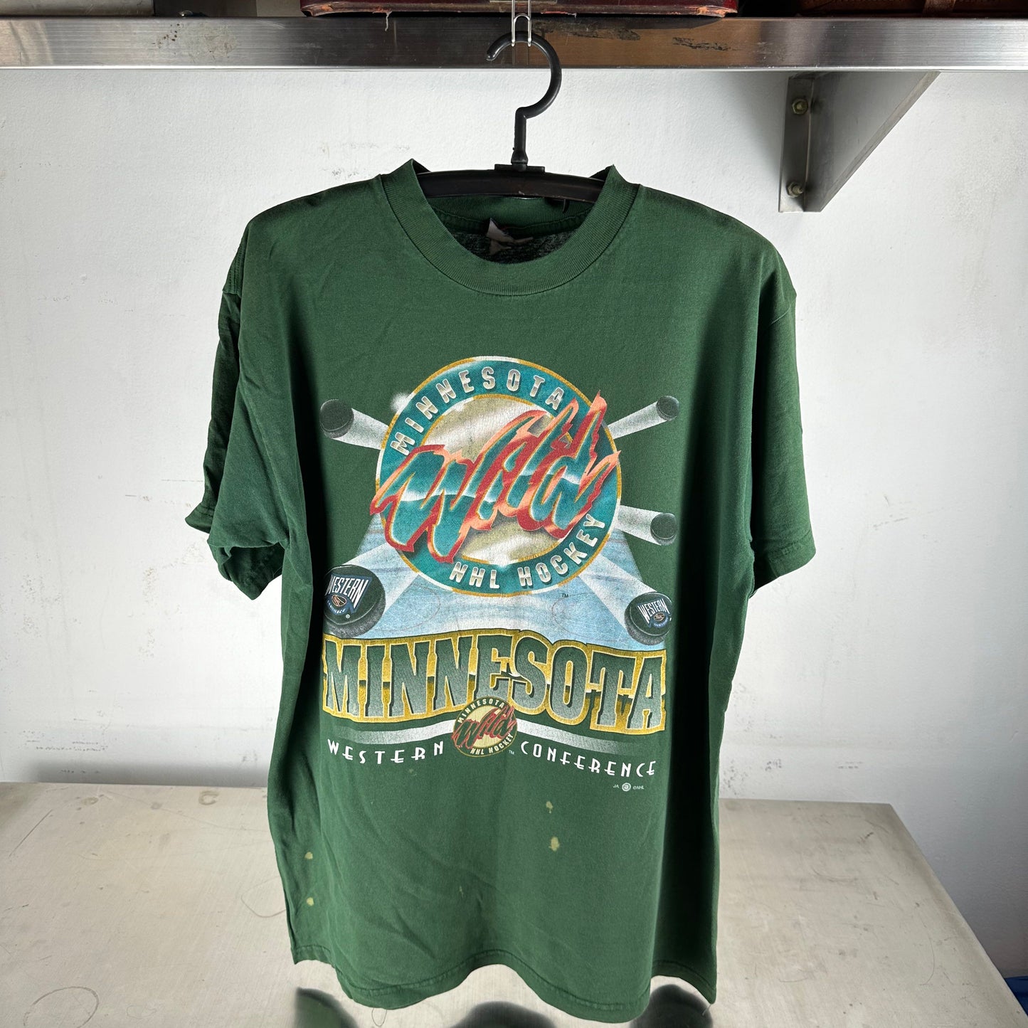 Vintage 90s Minnesota Wild NHL Hockey Graphic T-Shirt