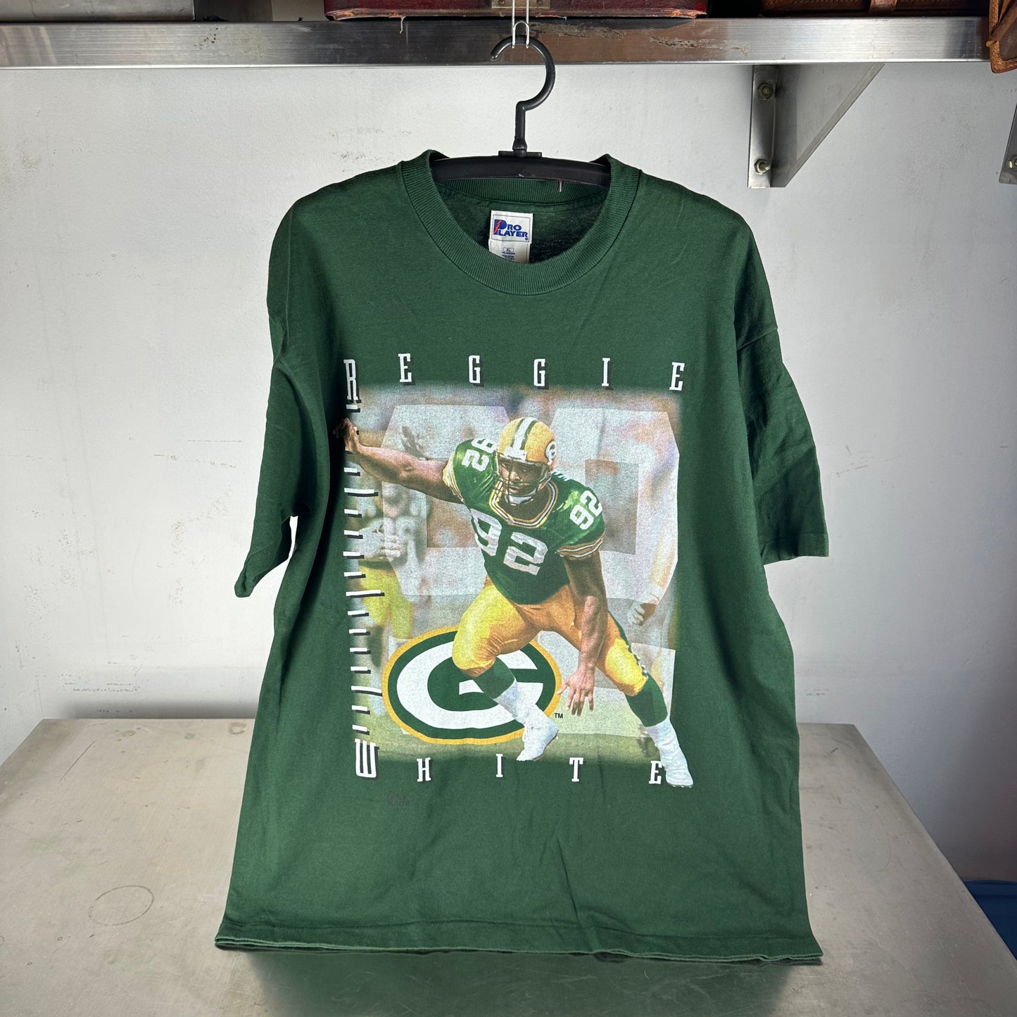 Vintage 90s Reggie White Green Bay Packers NFL Graphic T-Shirt