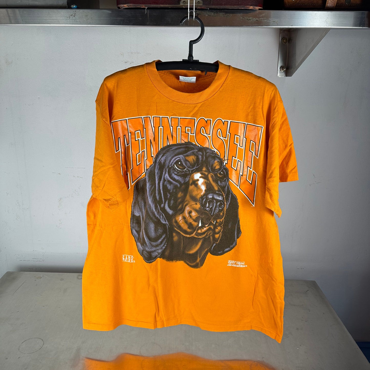 Vintage 90s Tennessee Volunteers NCAA Game Face Mascot Graphic T-Shirt