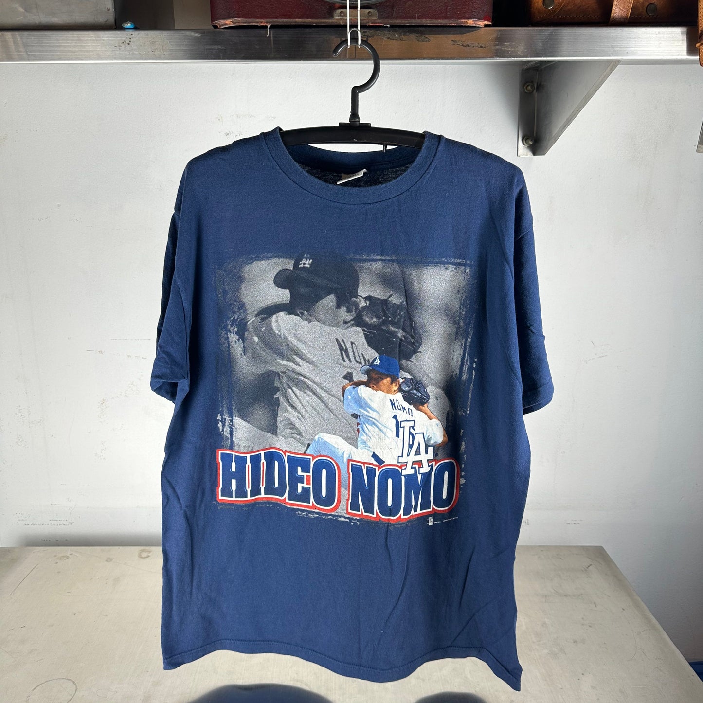 Vintage 1997 Hideo Nomo Los Angeles Dodgers MLB Starter Graphic T-Shirt