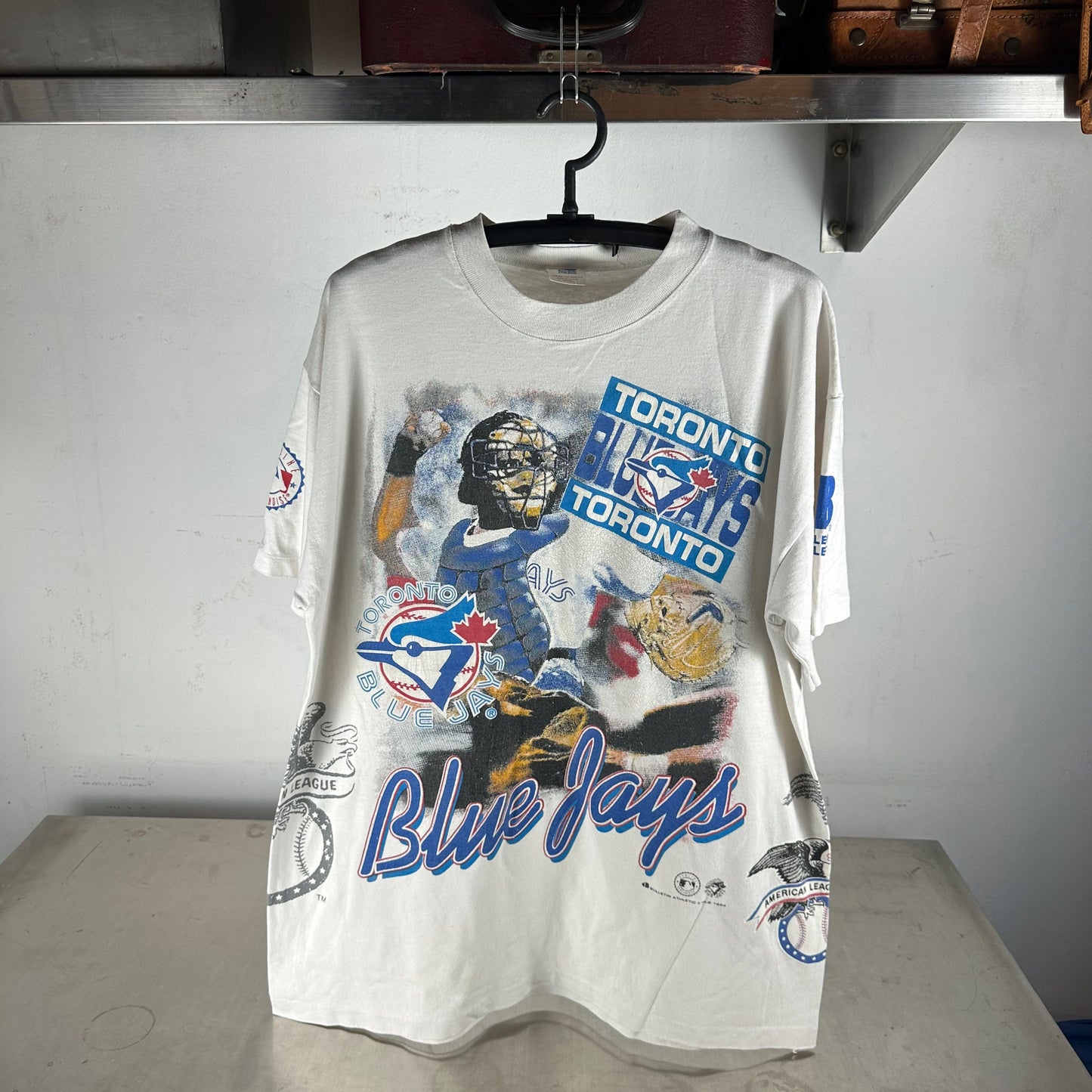 Vintage 90s Toronto Blue Jays Bulletin Athletic MLB AOP T-Shirt