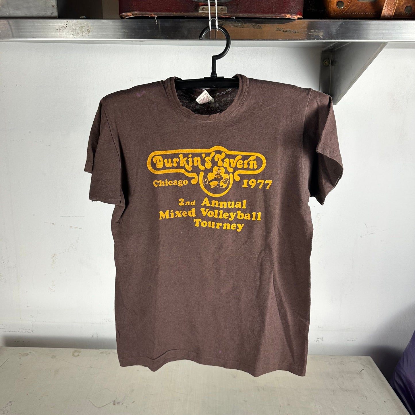 Vintage 1977 Russell Athletic Mixed Volleyball Tourney Graphic T-Shirt
