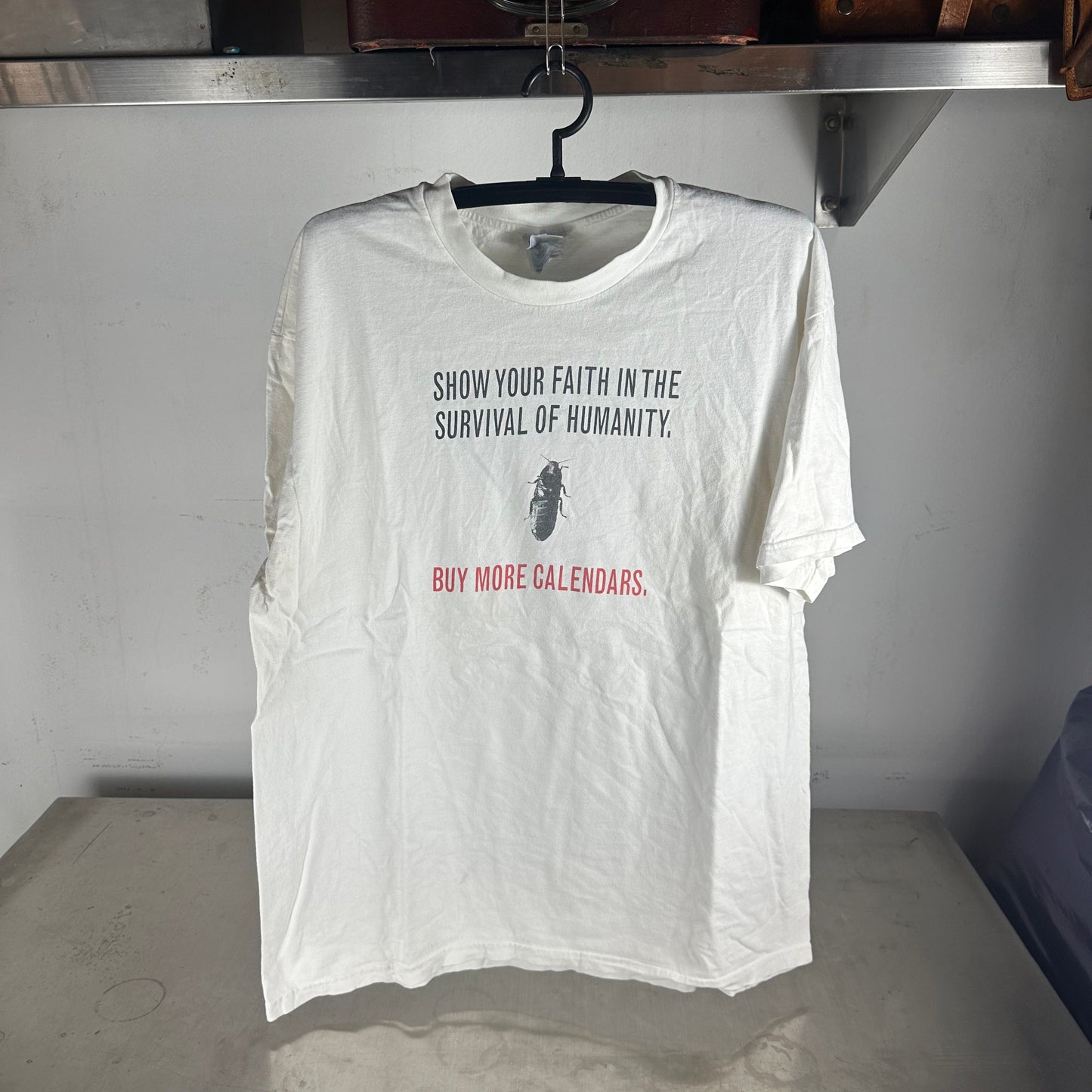 Vintage 90s Calendar Club Show Your Faith In Humanity Promo T-shirt