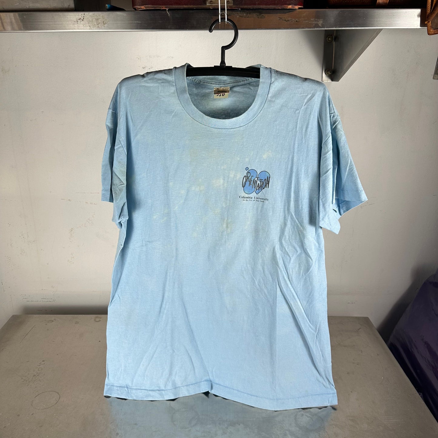 Vintage 1989 80s Columbia University Orientation Artwork Graphic T-shirt