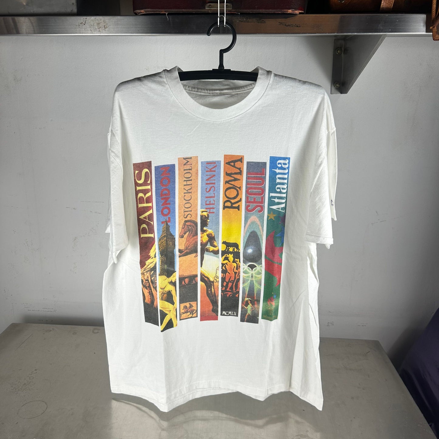 Vintage 1996 Atlanta Olympics Graphic Champion Single Stitch T-shirt