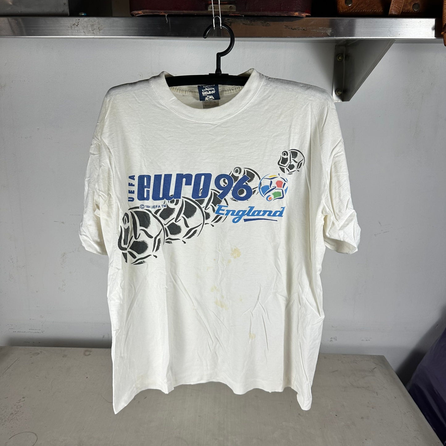 Vintage 1996 UEFA European Championship England Soccer T-shirt
