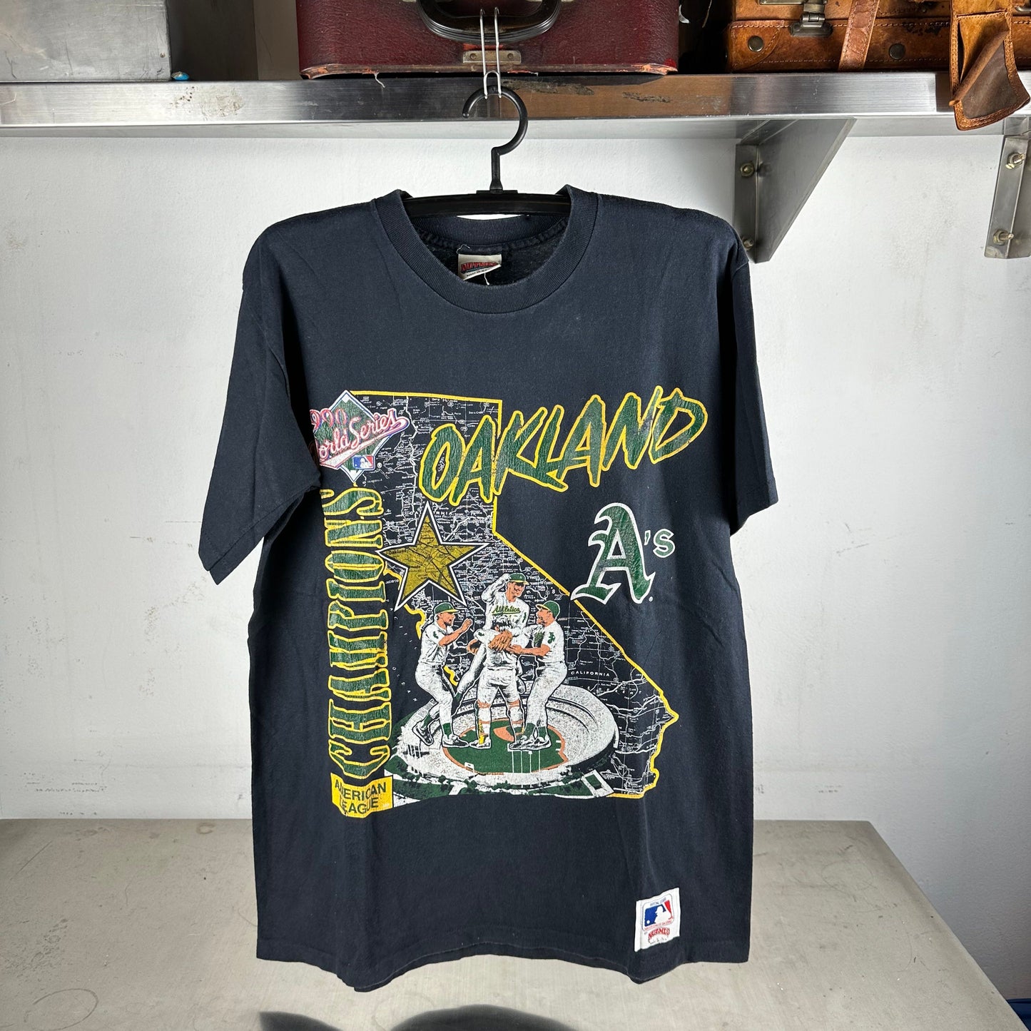 Vintage 1990 Oakland Athletics MLB World Series Single Stitch T-shirt
