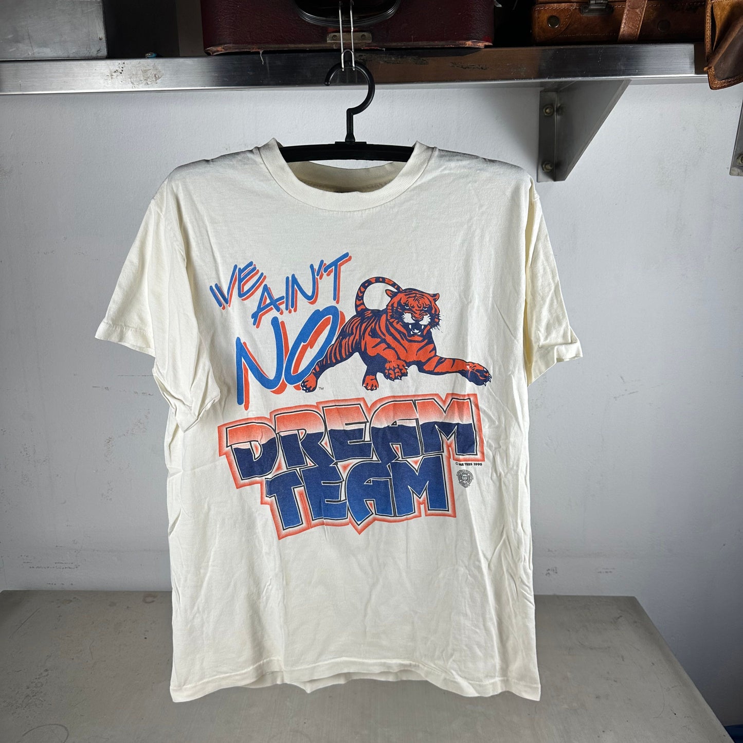 Vintage 1995 Auburn Tigers We Ain't No Dream Team NCAA Graphic T-shirt