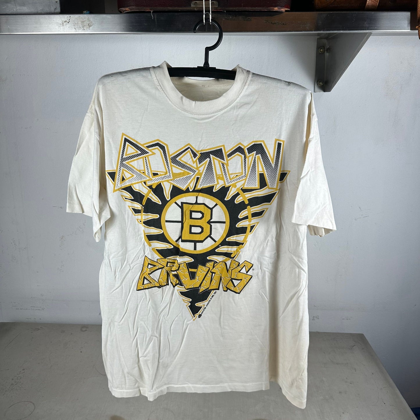 Vintage 1991 Boston Bruins Hockey NHL Single Stitch T-shirt
