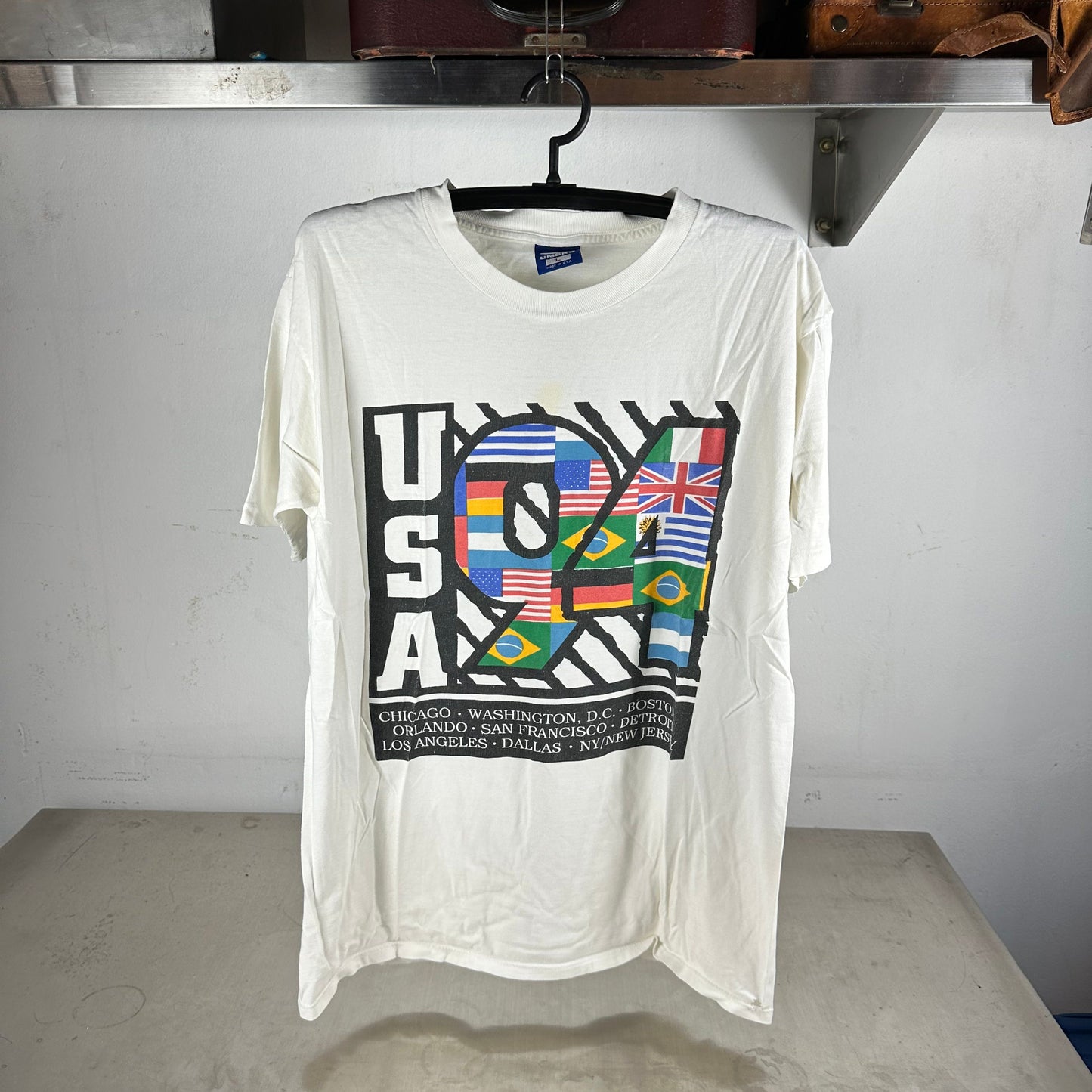 Vintage Umbro 1994 USA Soccer World Cup Graphic Double Sided T-shirt