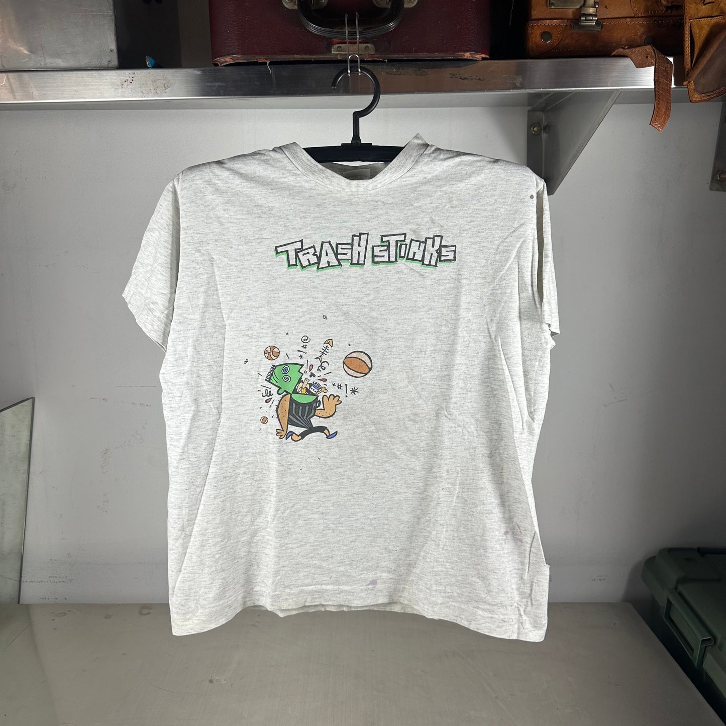 Vintage 90s Nike Trash Stinks Shut Up & Play Ball Single Stitch T-shirt