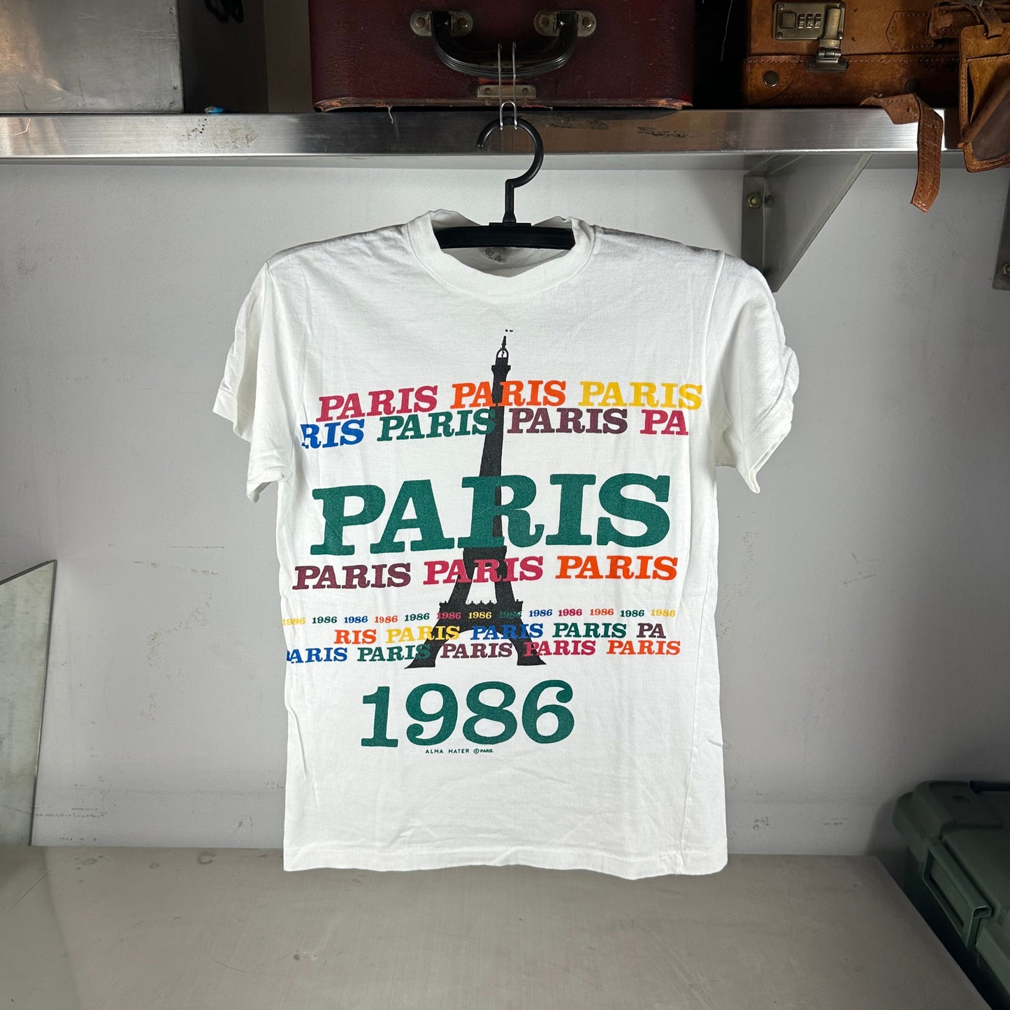 Vintage 1986 Paris Eiffel Tower Graphic Single Stitch T-shirt