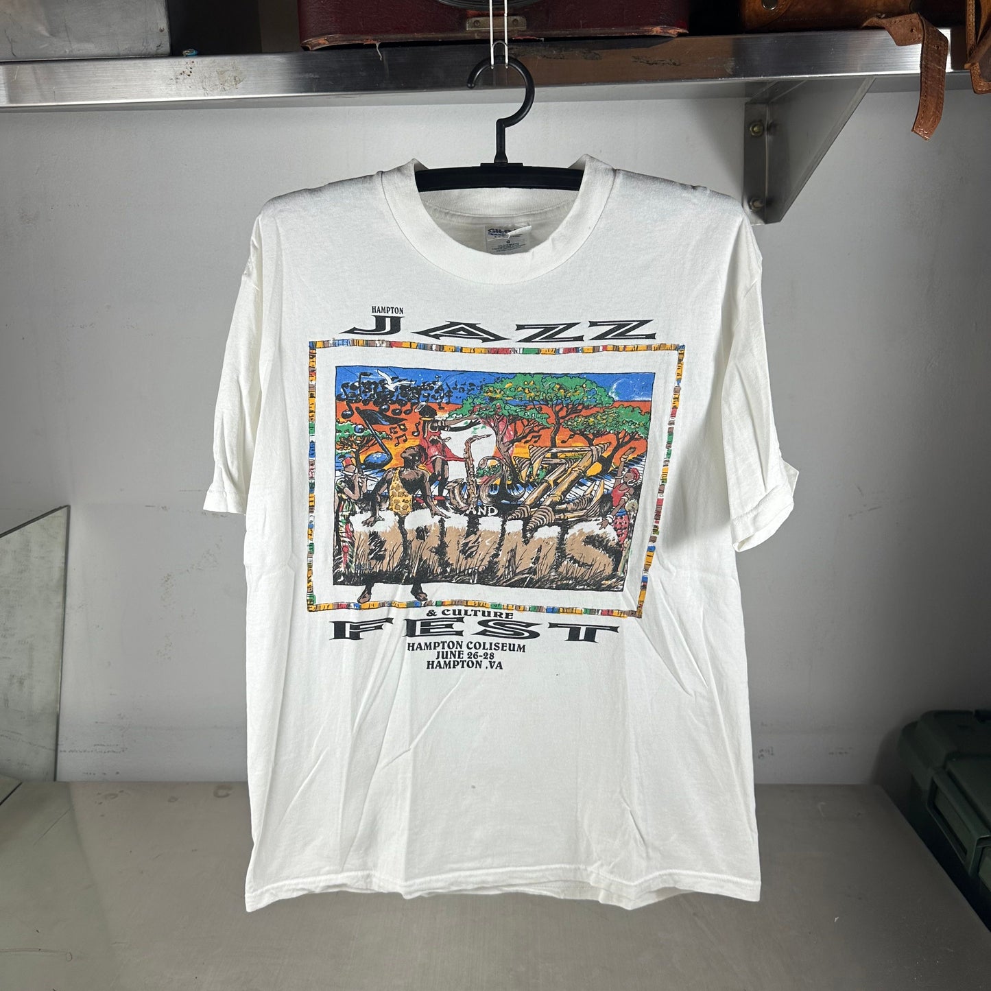 Vintage 1998 Mary J Blige Aretha Franklin Hampton Jazz Festival T-shirt